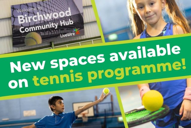 New tennis programme spaces available at Birchwood Community Hub